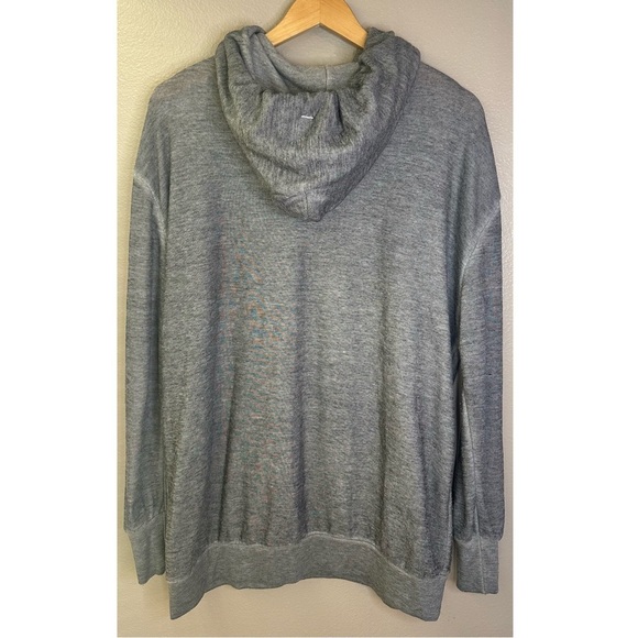 Wildfox Palm Tree Flamingo Snowflake Heather Gray Pullover Hoodie Sweatshirt - Picture 5 of 5